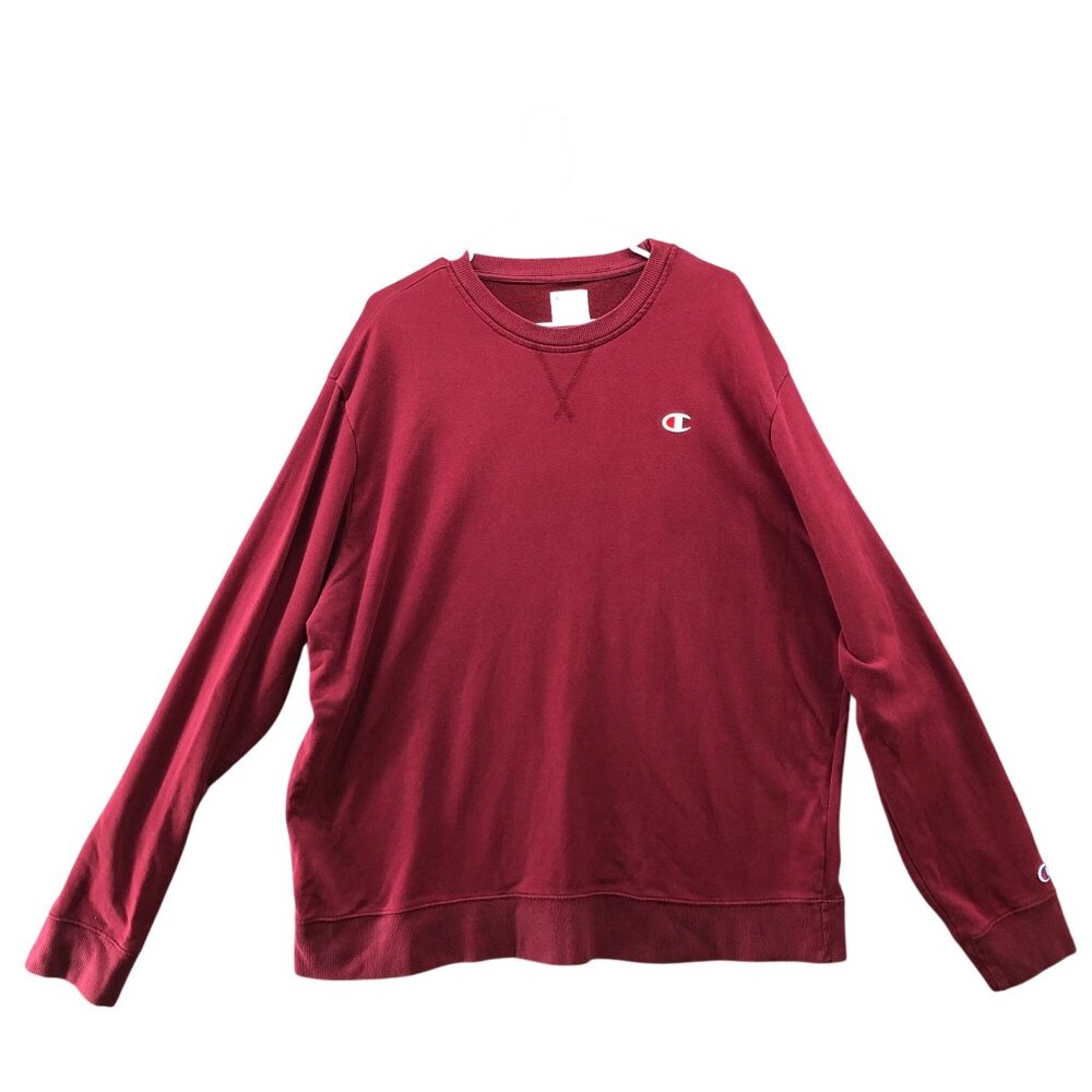 Champion Sweatshirt Mens XXL Wine Red Powerblend Fleece Crewneck Pullover
